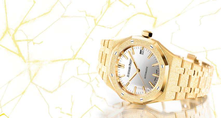 Audemars Piguet представляет часы Royal Oak Frosted Gold с зеркальным циферблатом