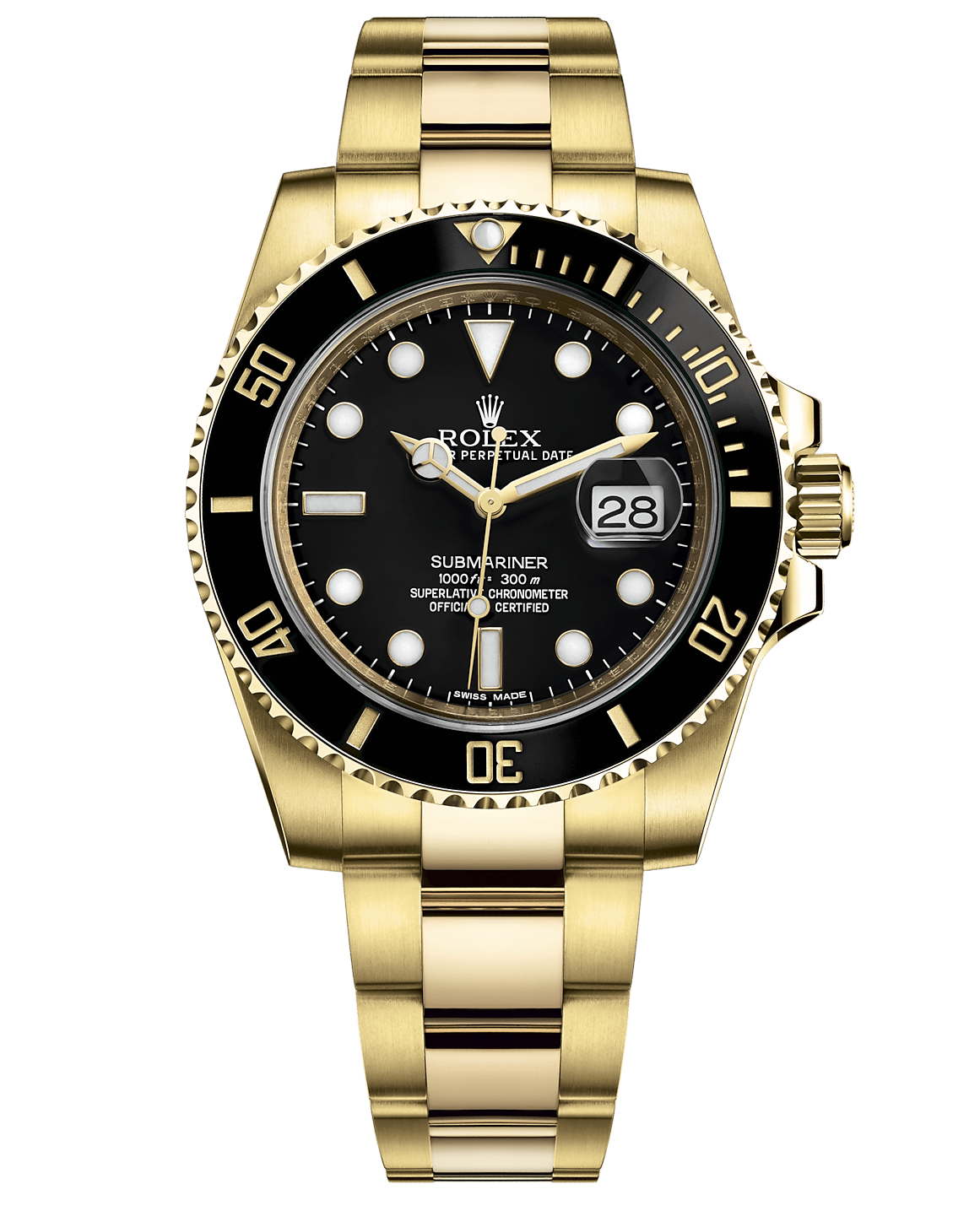 Rolex Submariner Date 40mm Yellow Gold Ceramic