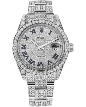 Rolex Datejust 41mm Steel custom diamonds