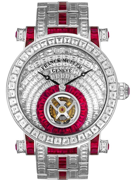 Franck Muller Round Tourbillon Invisible-Set Baguette Diamonds