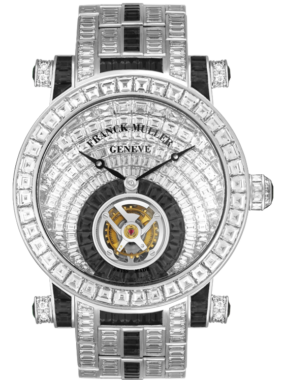 Franck Muller Round Tourbillon Invisible-Set Baguette Diamonds