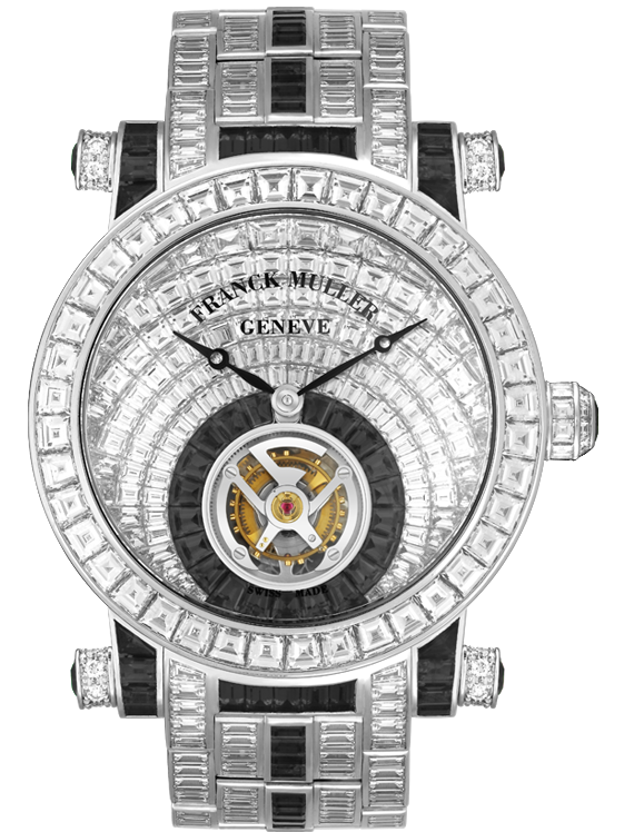 Franck Muller Round Tourbillon Invisible-Set Baguette Diamonds