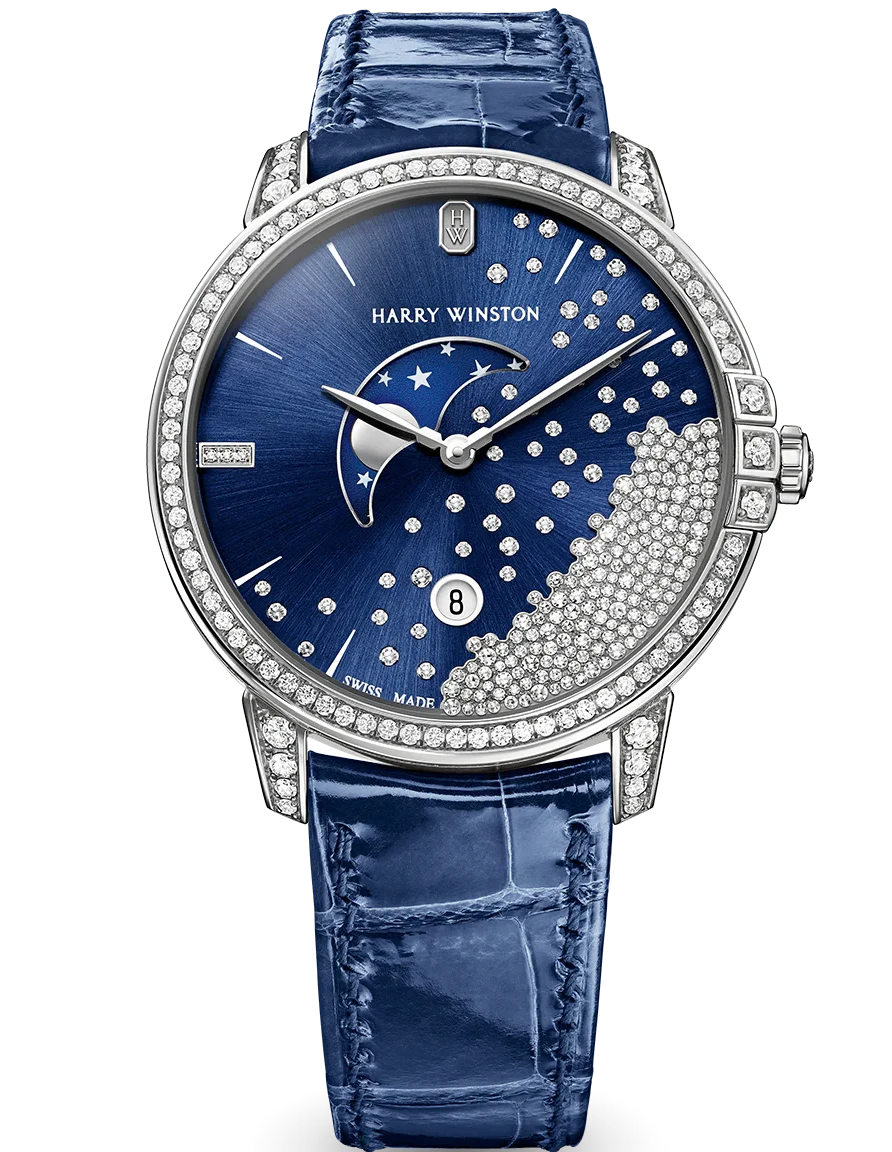 Harry Winston Midnight Diamond Drops 39mm