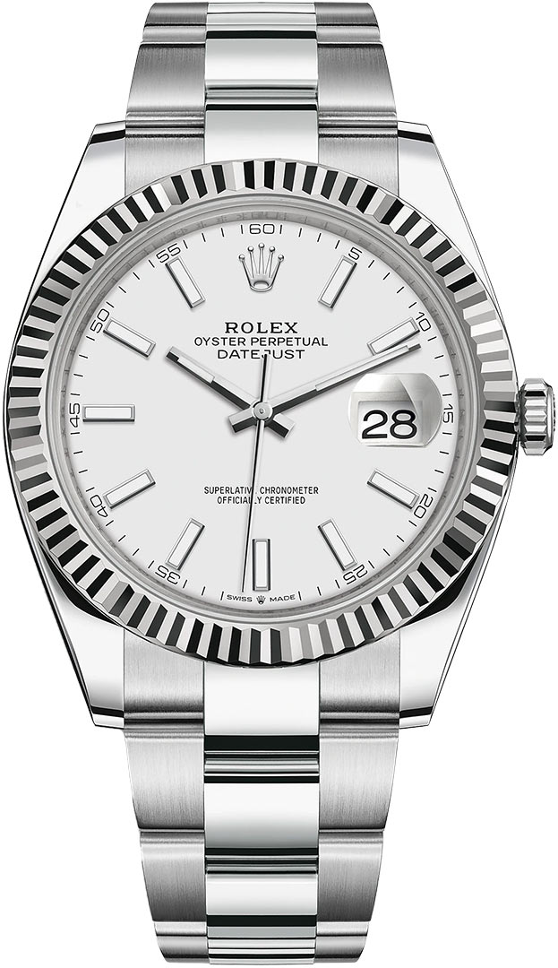 ROLEX DATEJUST 41MM STEEL AND WHITE GOLD