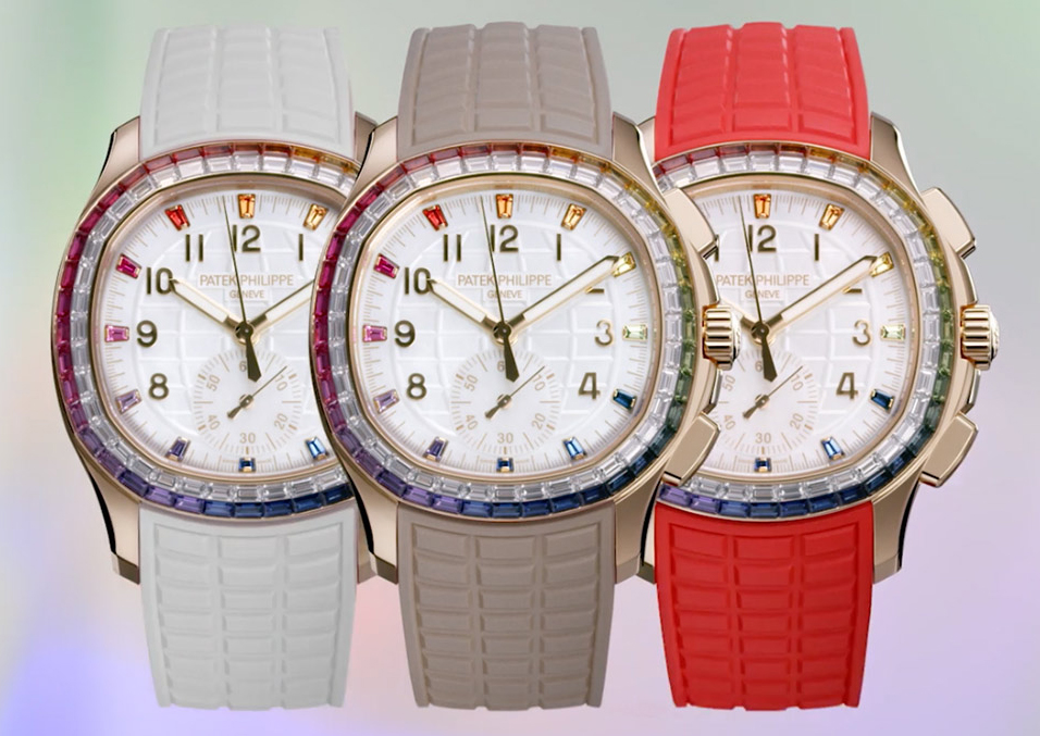 New Patek Philippe Aquanaut Luce Rainbow Chronograph 7968