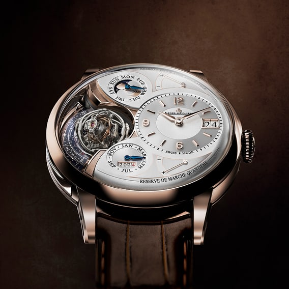 Часы Jaeger-LeCoultre Duometre Heliotourbillon Perpetual Q6202420, крупный план циферблата