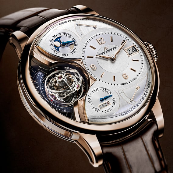 Часы Jaeger-LeCoultre Duometre Heliotourbillon Perpetual Q6202420, крупный план циферблата