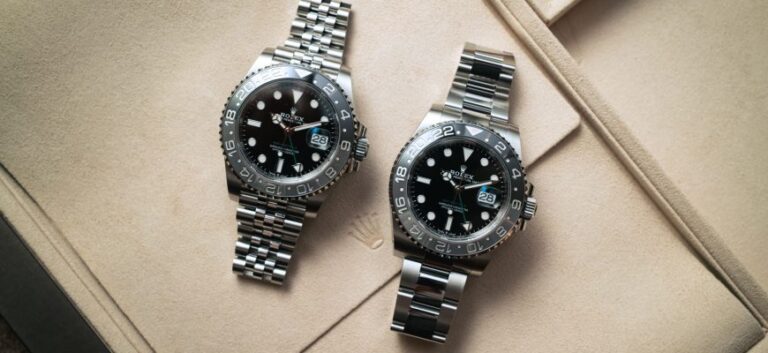 Rolex GMT-Master II with grey and black ceramic bezel