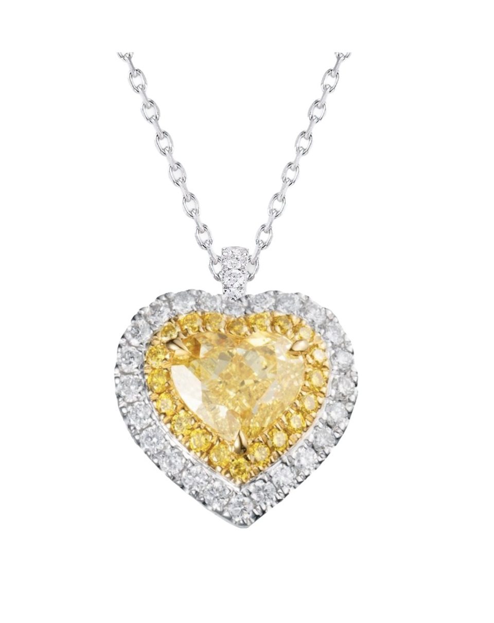 Кольцо - трансформер с бриллиантами Fancy Yellow 2.04 ct.