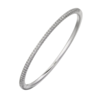 Diamond-studded Cartier bangle with full-circle pavé setting against a black background