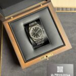 Luxury stainless steel Audemars Piguet Royal Oak wristwatch in an open presentation box