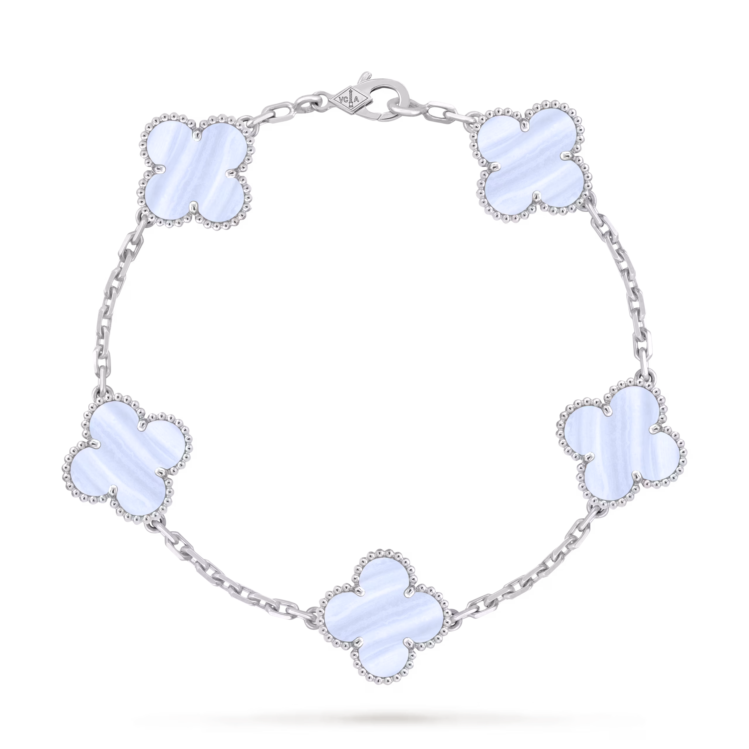 The Van Cleef Bracelet & Arpels Vintage Alhambra 5 motifs Chalcedony